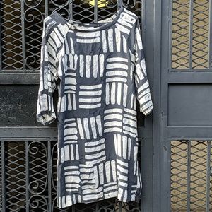 Osei Duro dress in "Black basket" pattern, 100% silk